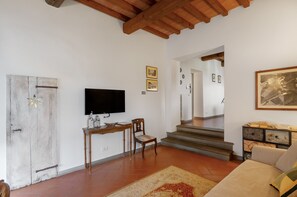 TV, fireplace - Podere Salceto, Terrace of Chianti (Montecapri)