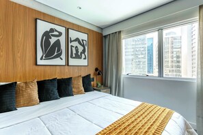 1 bedroom, iron/ironing board, WiFi, bed sheets - #RD513 | Cyclinn Vila Olímpia (Vila Olímpia)