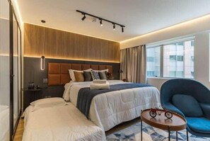 1 bedroom, iron/ironing board, Internet, bed sheets - #RD504 | Cyclinn Vila Olímpia (Vila Olímpia)