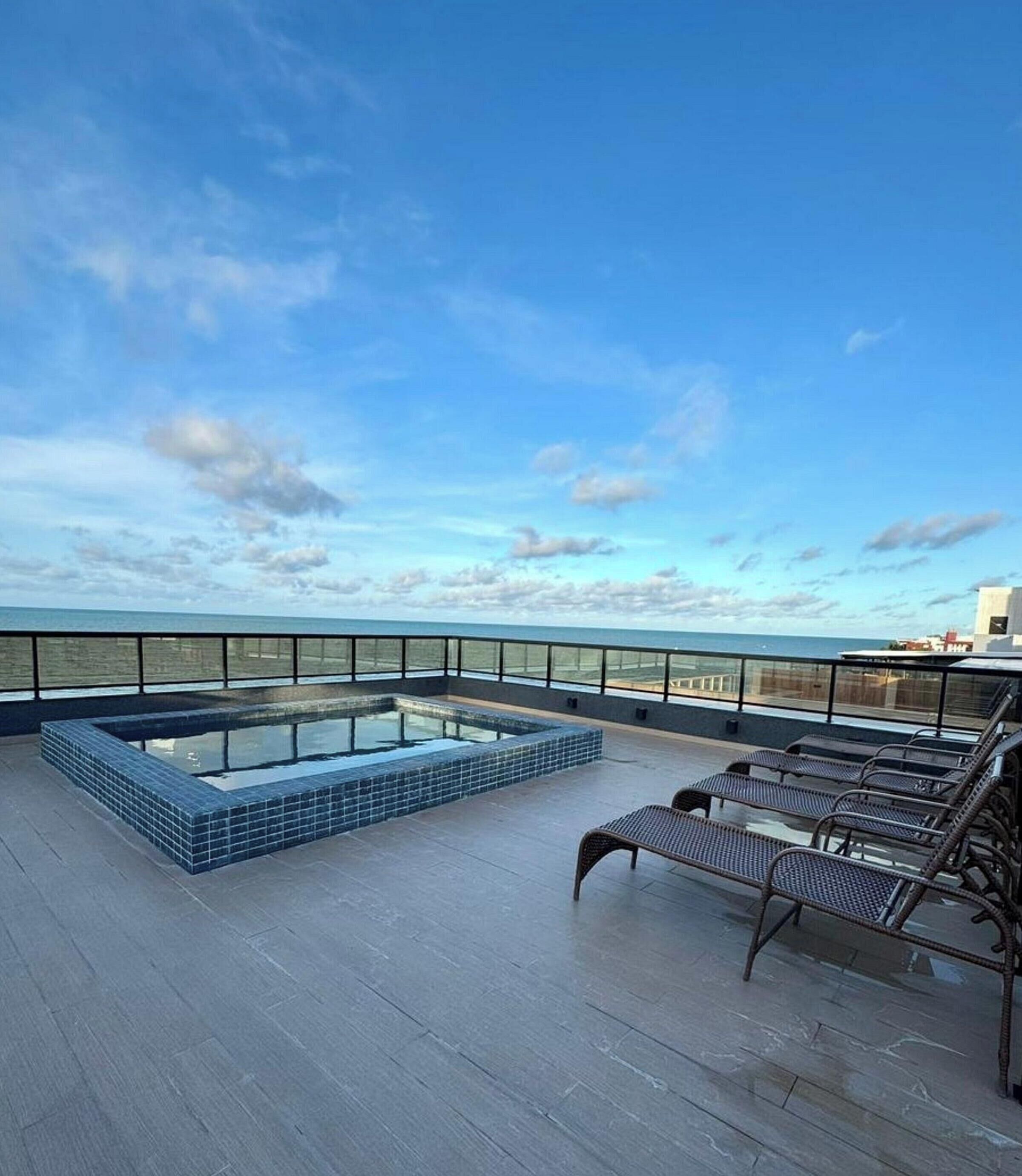 Deluxe Apartment, Pool Access, Sea View | Terrace/patio