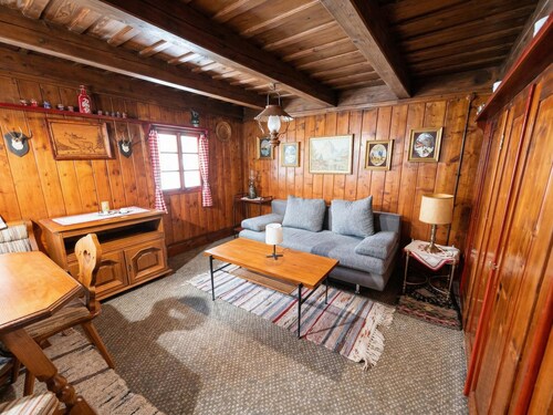 Cozy alpine hut in the mountains near ski areas