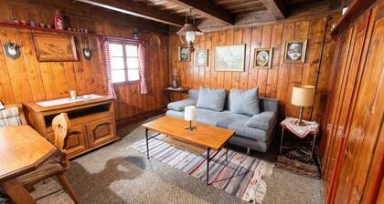 Cozy alpine hut in the mountains near ski areas