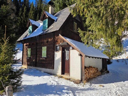 Cozy alpine hut in the mountains near ski areas
