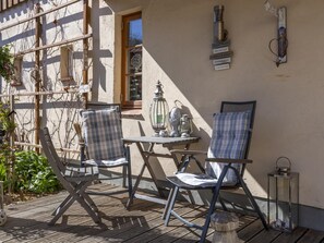Outdoor dining - Holiday apartment Nienhagen 200m to the beach (Nienhagen)