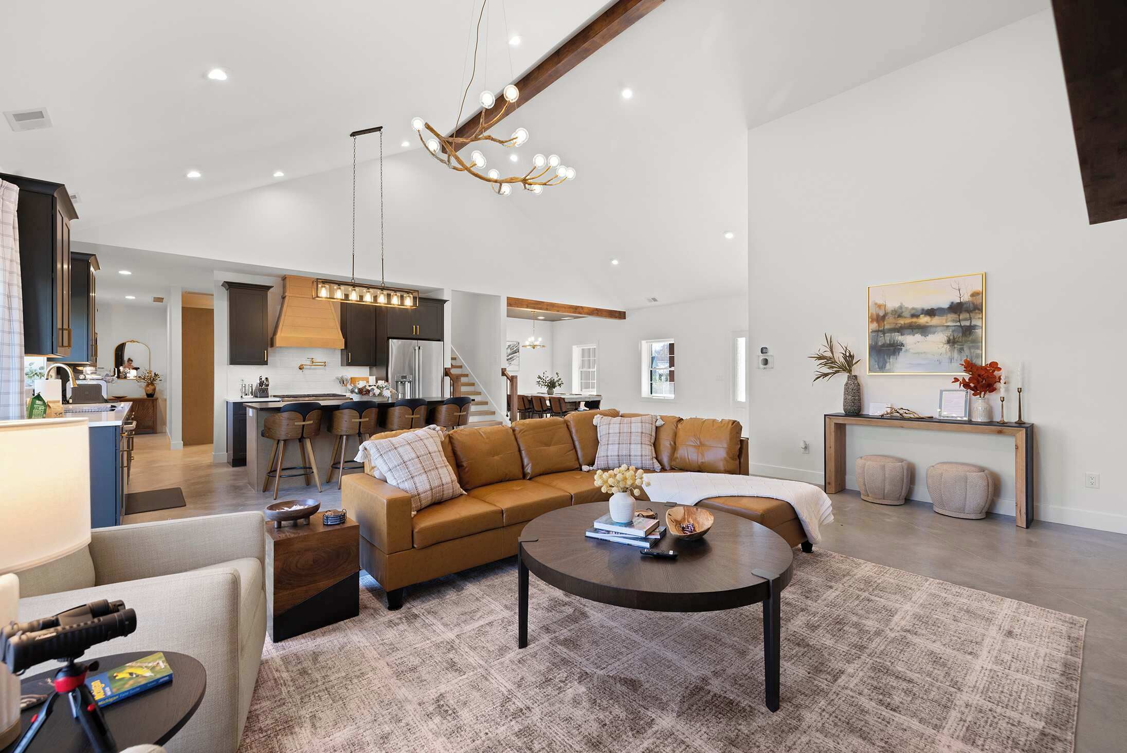 TV, fireplace, offices
