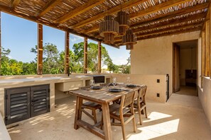 Outdoor dining - Tulum Paradise• 2 Pools • Tulum Airport Transport (Tulum)