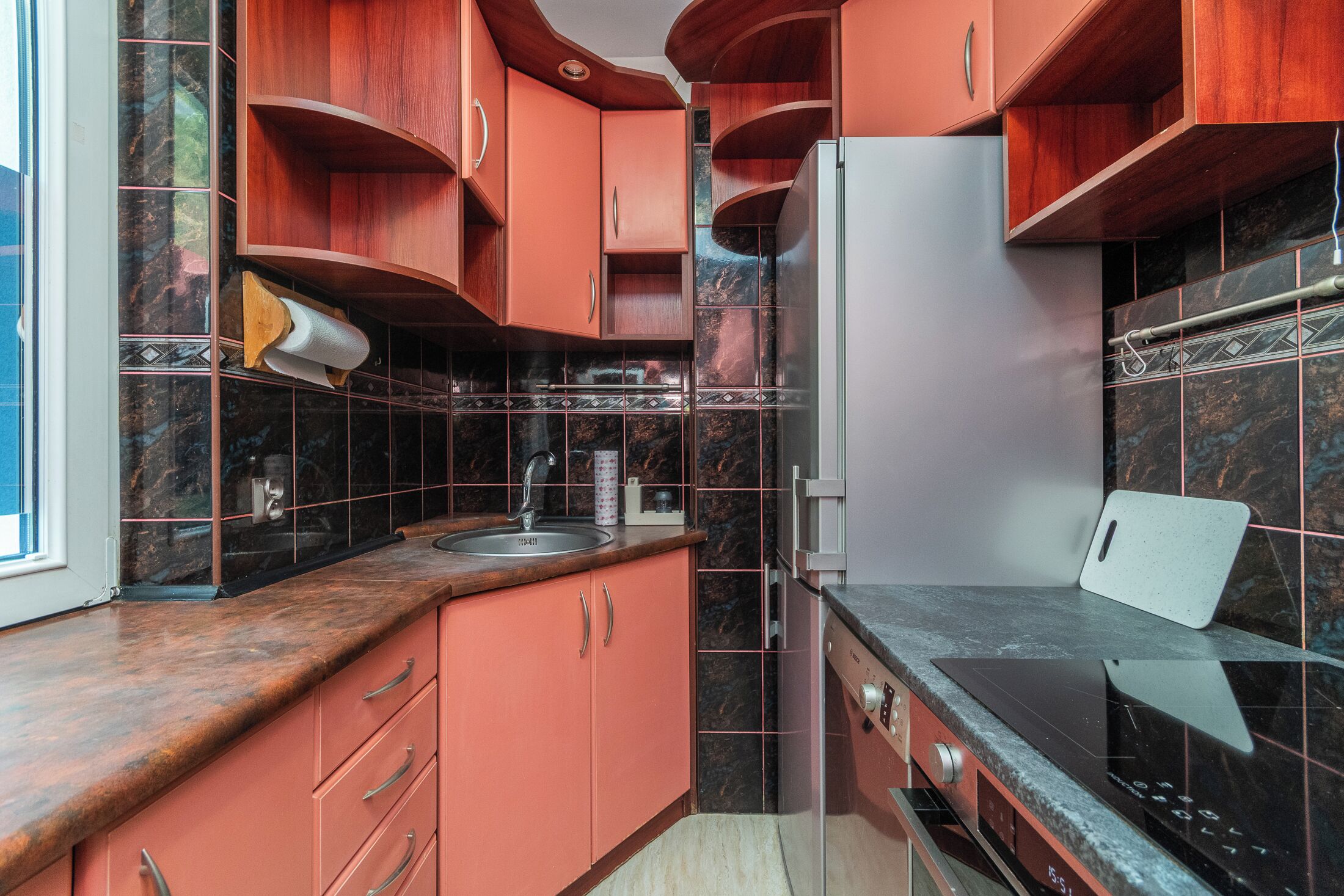 Departamento Confort, balcón | Cocina privada