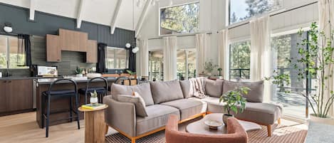 TV, fireplace, offices
