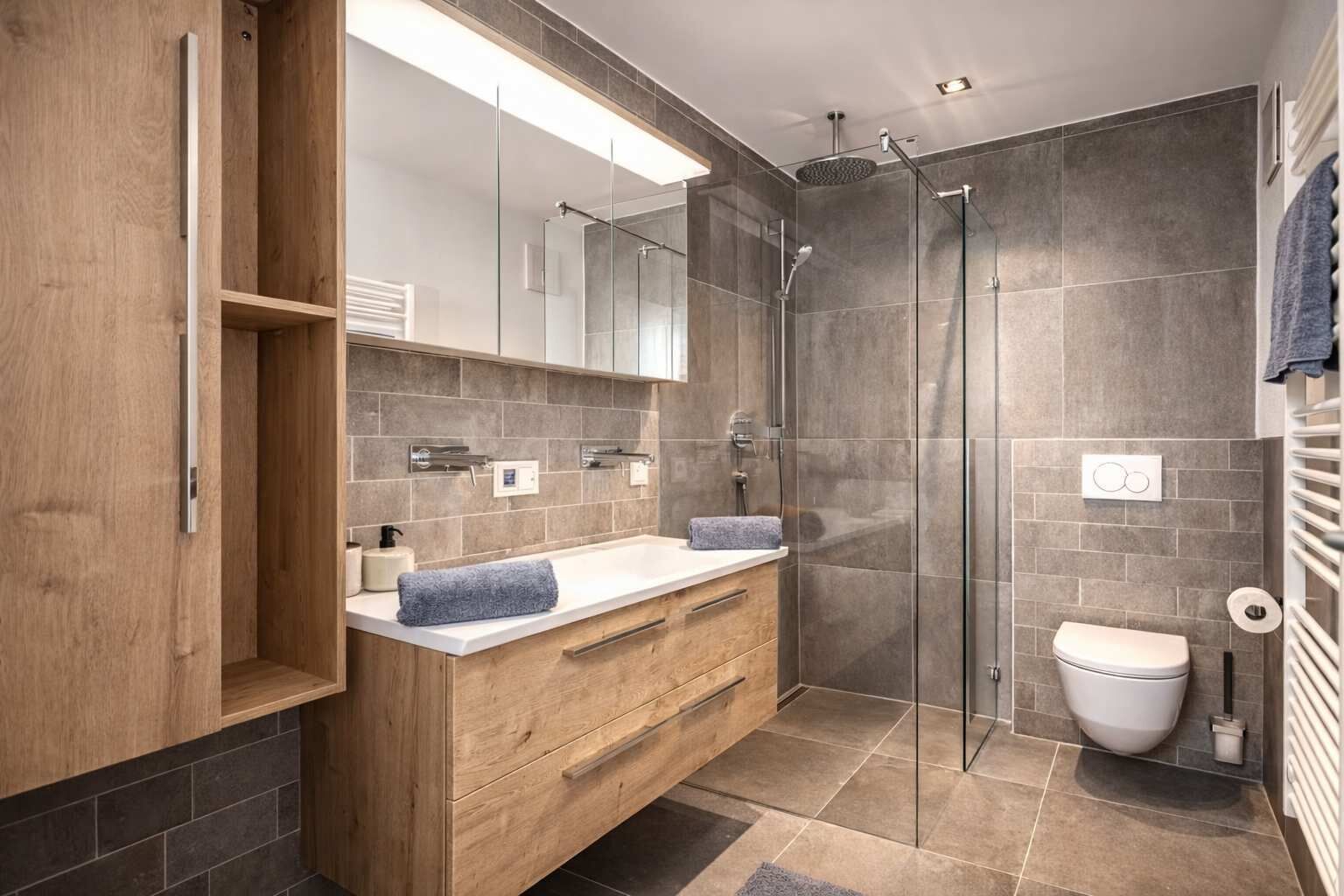 Shower, hair dryer