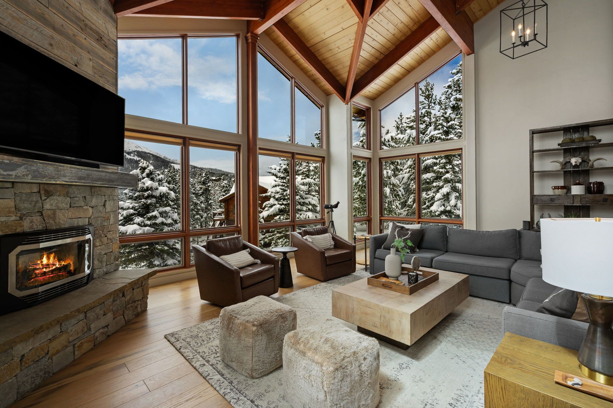 TV, fireplace, offices