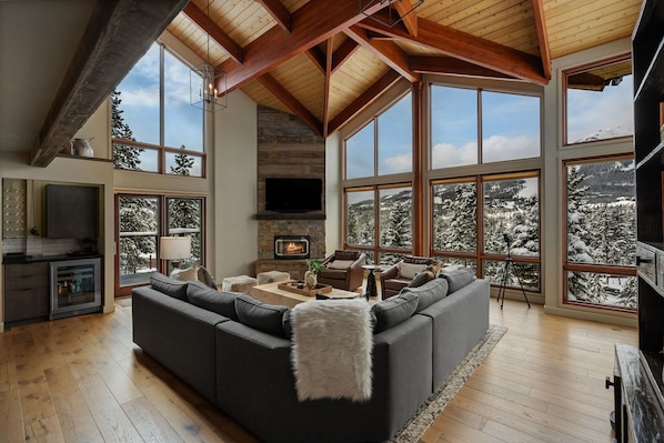 TV, fireplace, offices