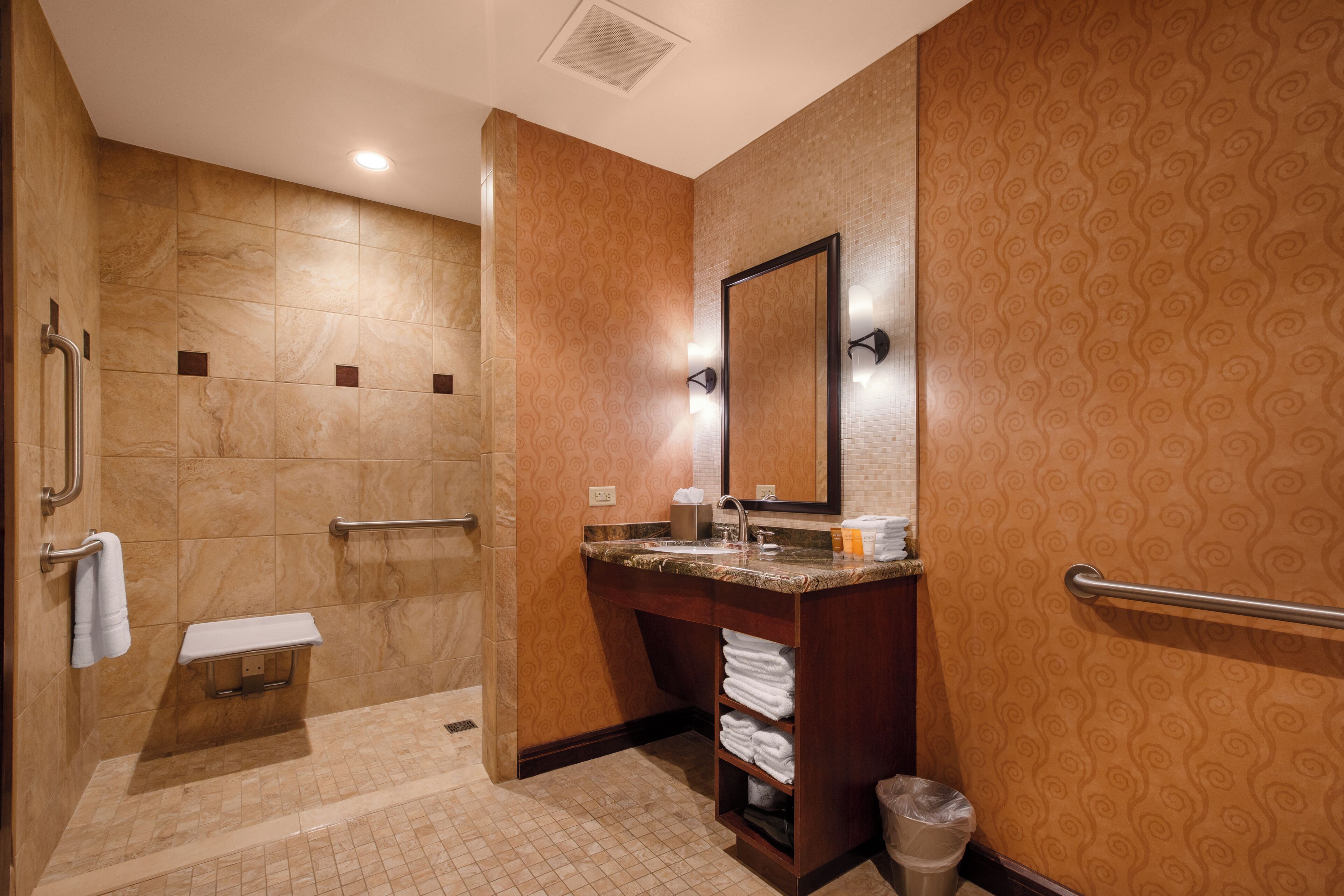 Room, 2 Queen Beds, Mobility Accessible, Non Smoking | Bathroom