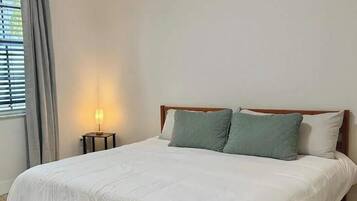 2 bedrooms, iron/ironing board, travel crib, WiFi