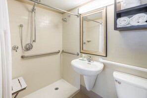 Bathroom - Accessible Studio w/ View, Roll Shower & Breakfast (Savannah)