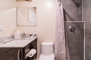 Shower, hair dryer, towels, soap - The Beacon Hill Residence (Boston)