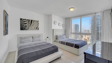 Appartement, 2 chambres, sauna, vue ville | Literie hypoallergénique, décoration personnalisée