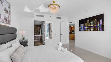 Appartement, 1 chambre, cuisine, vue sur la ville | Literie hypoallergénique, décor unique, ameublement unique