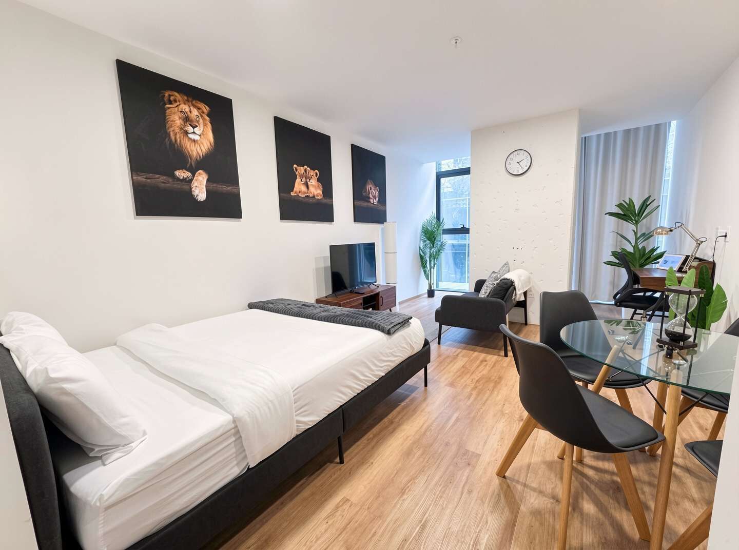 1 habitación, tabla de planchar con plancha y wifi 
