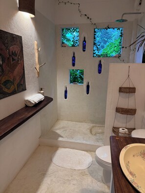 Towels, soap, toilet paper