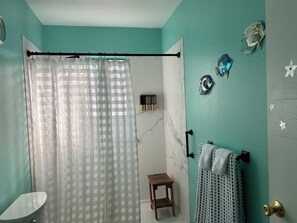 Shower, hair dryer, towels, soap - Delightful 2 bedroom home in walking distance to downtown, Arkansas River, etc (Cañon City)