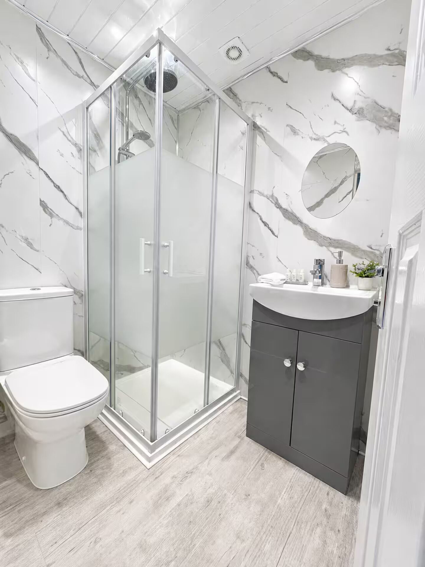 Towels, soap, toilet paper
