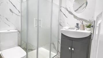 Towels, soap, toilet paper