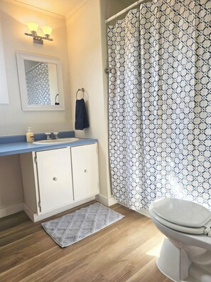 Hair dryer, towels, soap, toilet paper - Highway Haven is a welcoming stop for travelers and families exploring PEI. (Pleasant Valley)