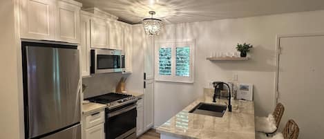Microwave, oven, stovetop, dishwasher