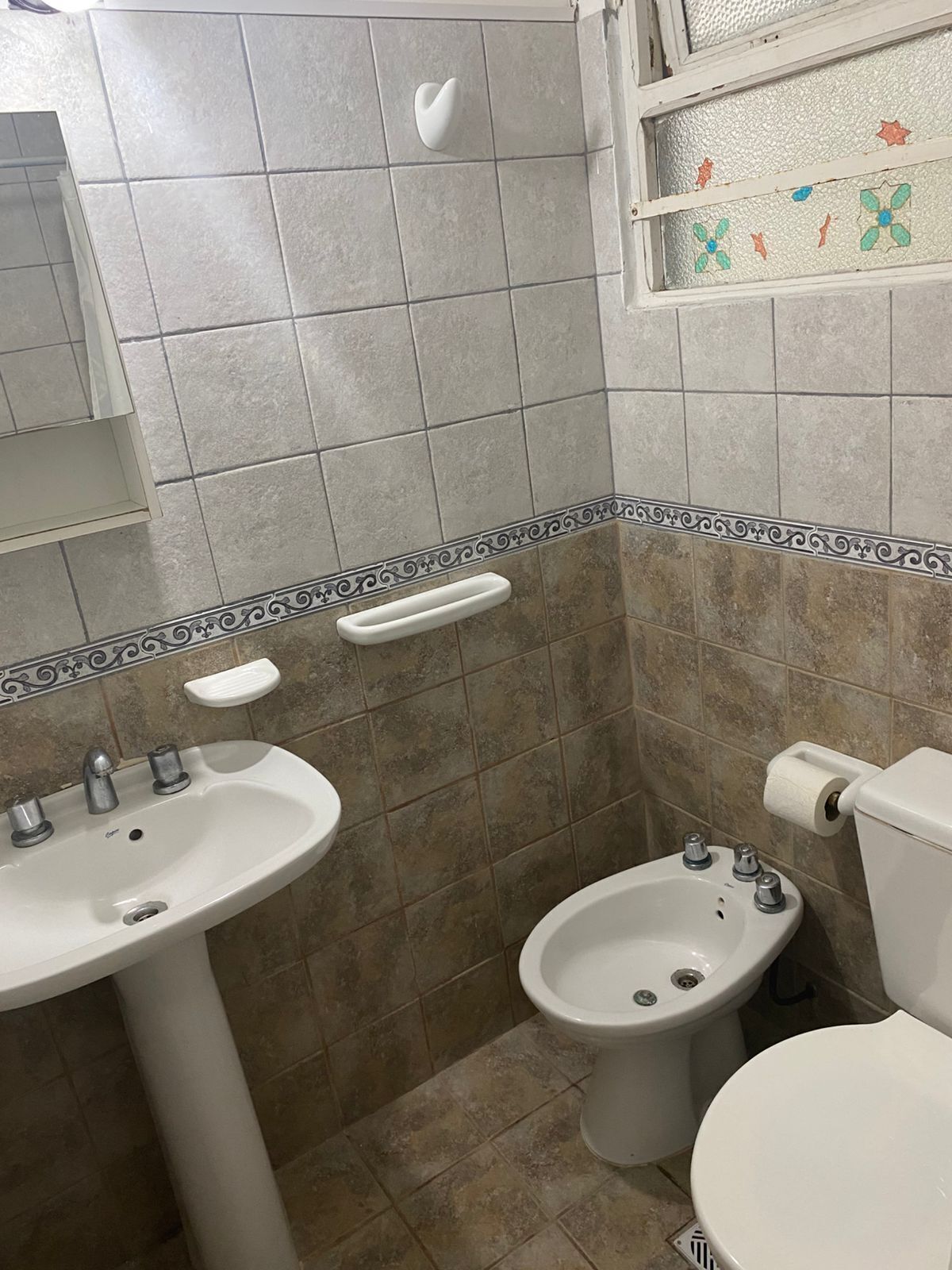 Shower, towels, soap, shampoo