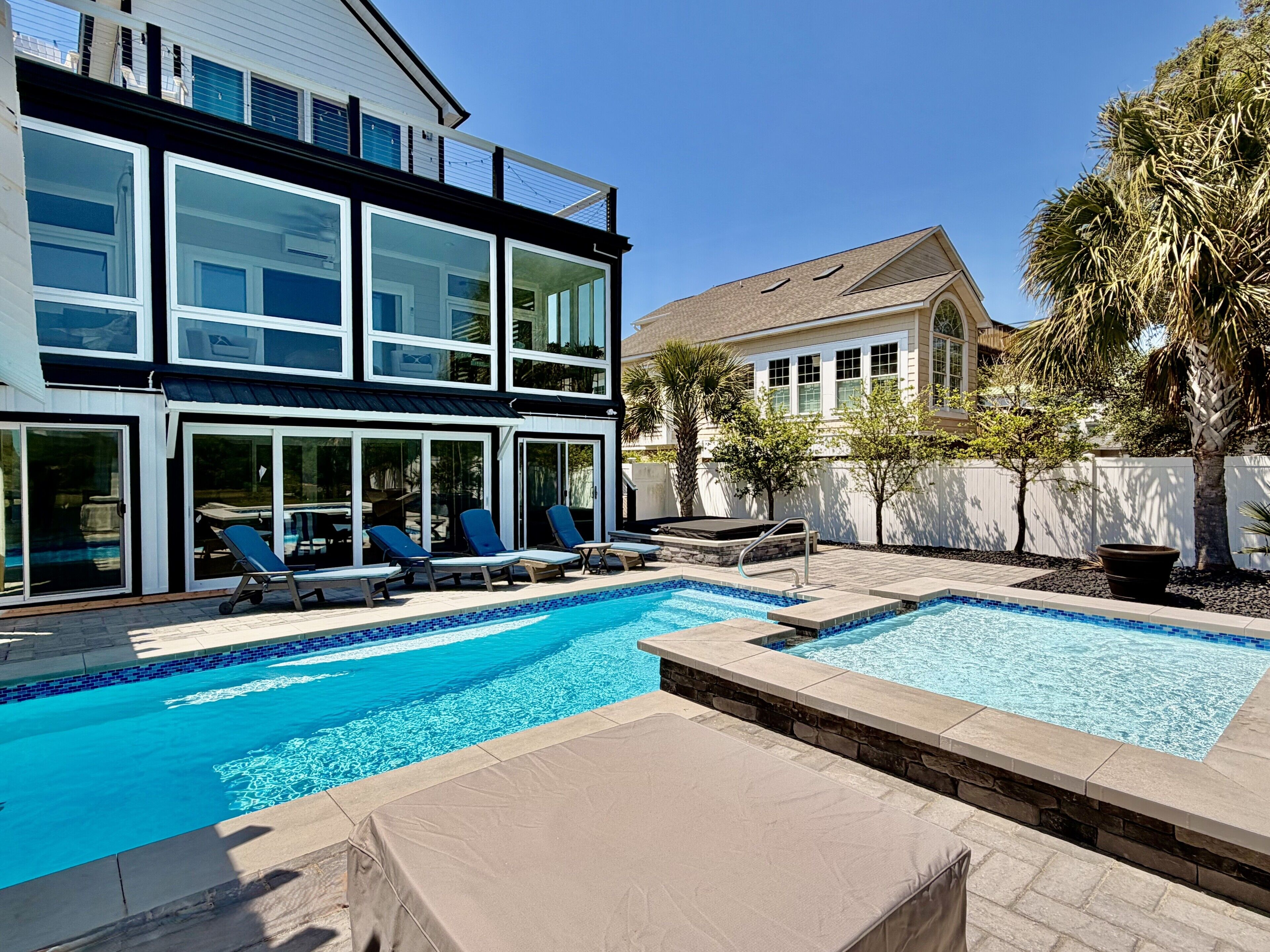 A heated pool