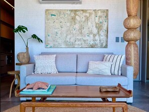 Living area - Apto Luxo Premium,  Beira Mar, varanda. Newtime (Maceió)
