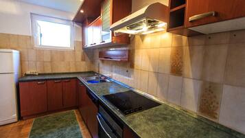 Fridge, oven, stovetop, dishwasher