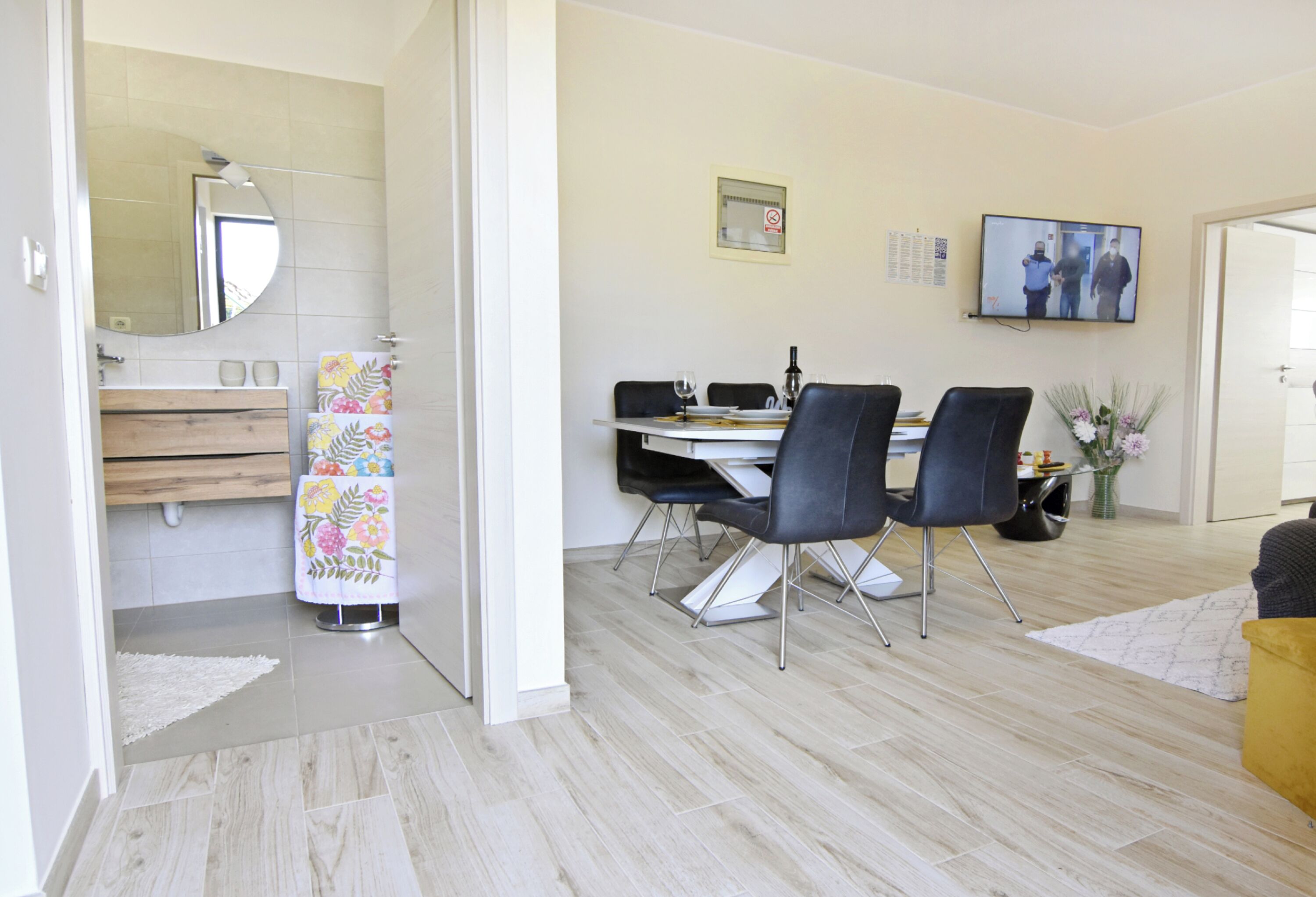 Apartment, 1 Schlafzimmer, Terrasse, Gartenblick | Wohnzimmer