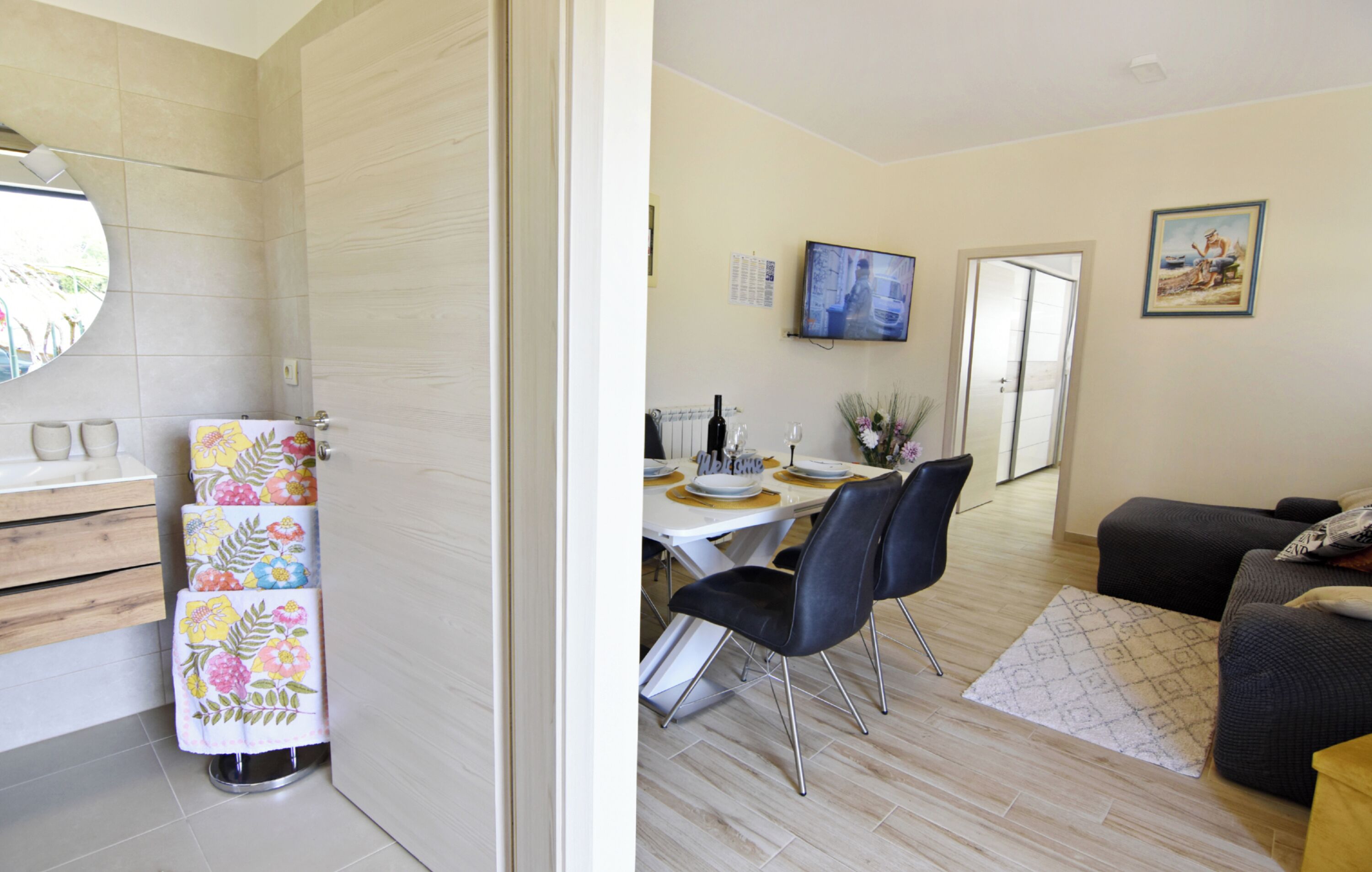 Apartment, 1 Schlafzimmer, Terrasse, Gartenblick | Wohnzimmer