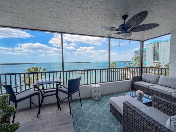 Property grounds - Punta Rassa 4-502: Beautiful waterfront views just steps away from a private fishing pier. (Fort Myers)
