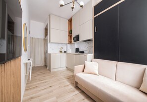 Living area - Tamka Powiśle Superior Studio (Warszawa)