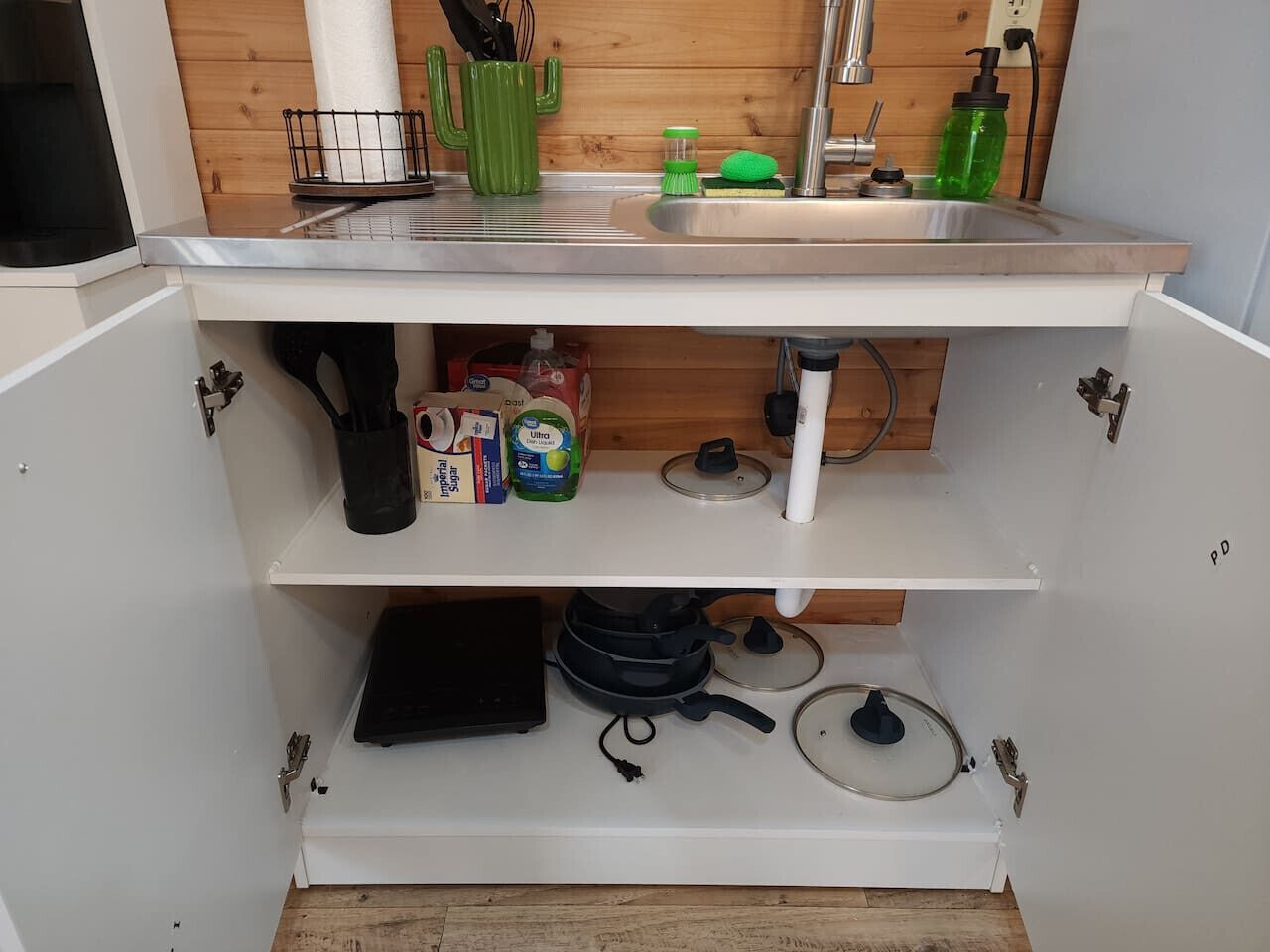 Fridge, microwave, coffee/tea maker, paper towels