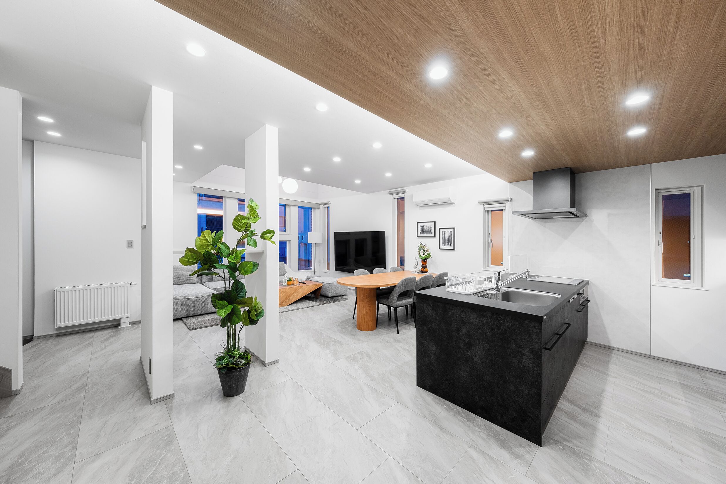 Apartment | Private kitchen | Fridge, microwave, stovetop, dishwasher