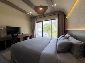Kamar Double Deluks, balkon, pemandangan pantai | Pemandangan pantai/laut