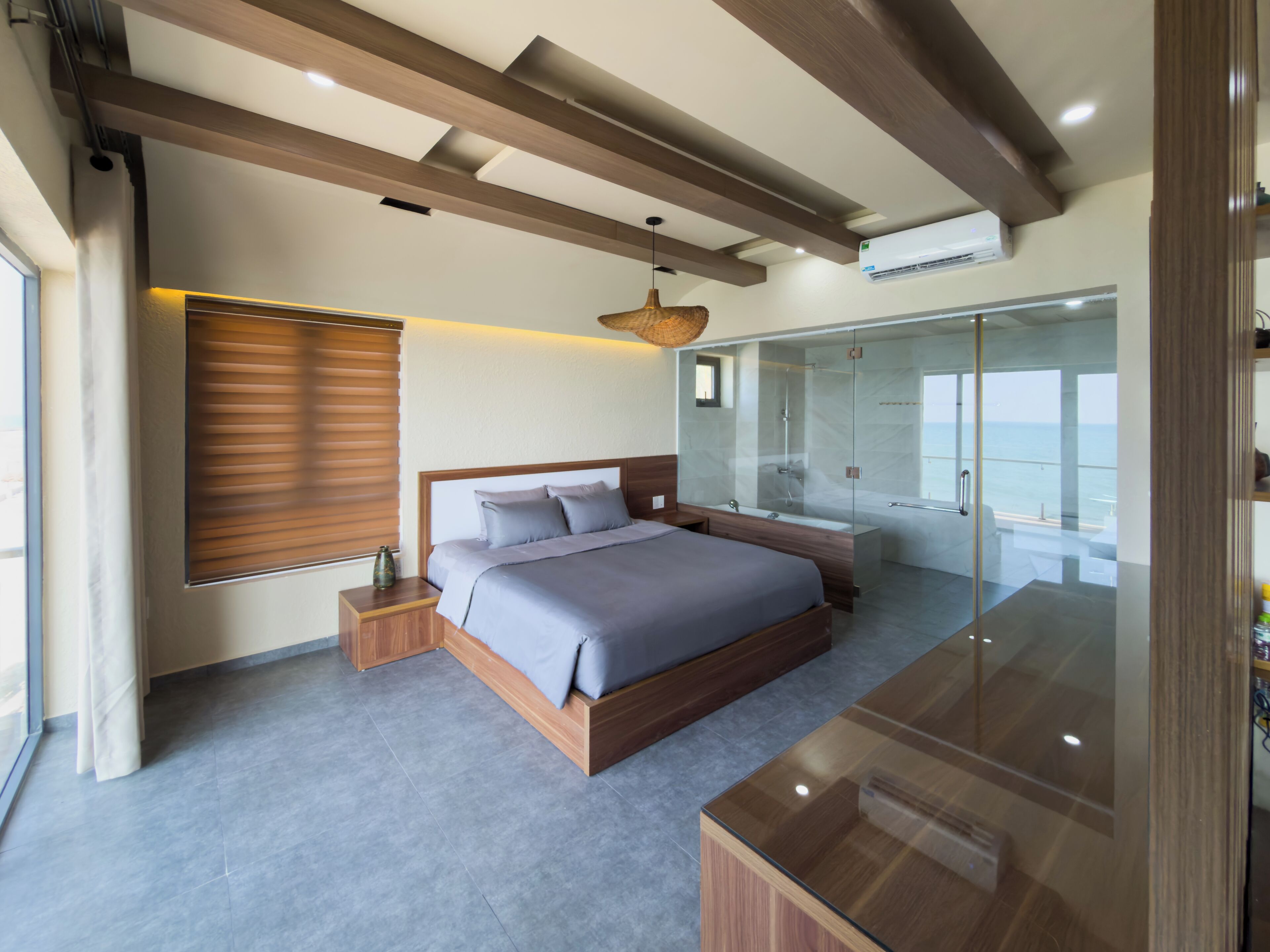 Luxury Suite, Balcony, Beach View | Hypo-allergenic bedding, pillowtop beds, minibar, in-room safe