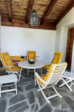 Terrace/patio - Casa Muntina, (Laax Murschetg). Chalet by Interhome (Laax)