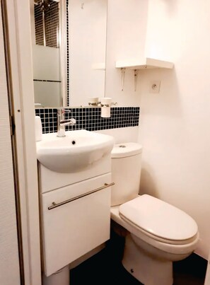 Shower, towels, soap, toilet paper - PROMO Petit studio/parking proche palais/plages. (Cannes)