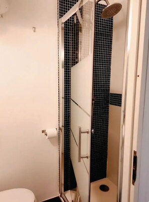 Shower, towels, soap, toilet paper - PROMO Petit studio/parking proche palais/plages. (Cannes)