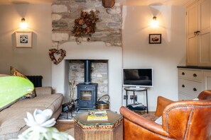 TV, fireplace - Swift Cottage - Stunning Retreat in Malmesbury (Malmesbury)
