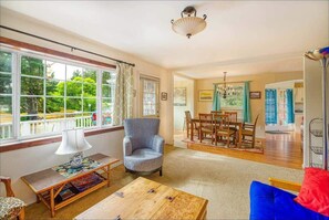 TV, fireplace, offices - Coastal Family Home | EV Charger | Deck & Grill (Grayland)