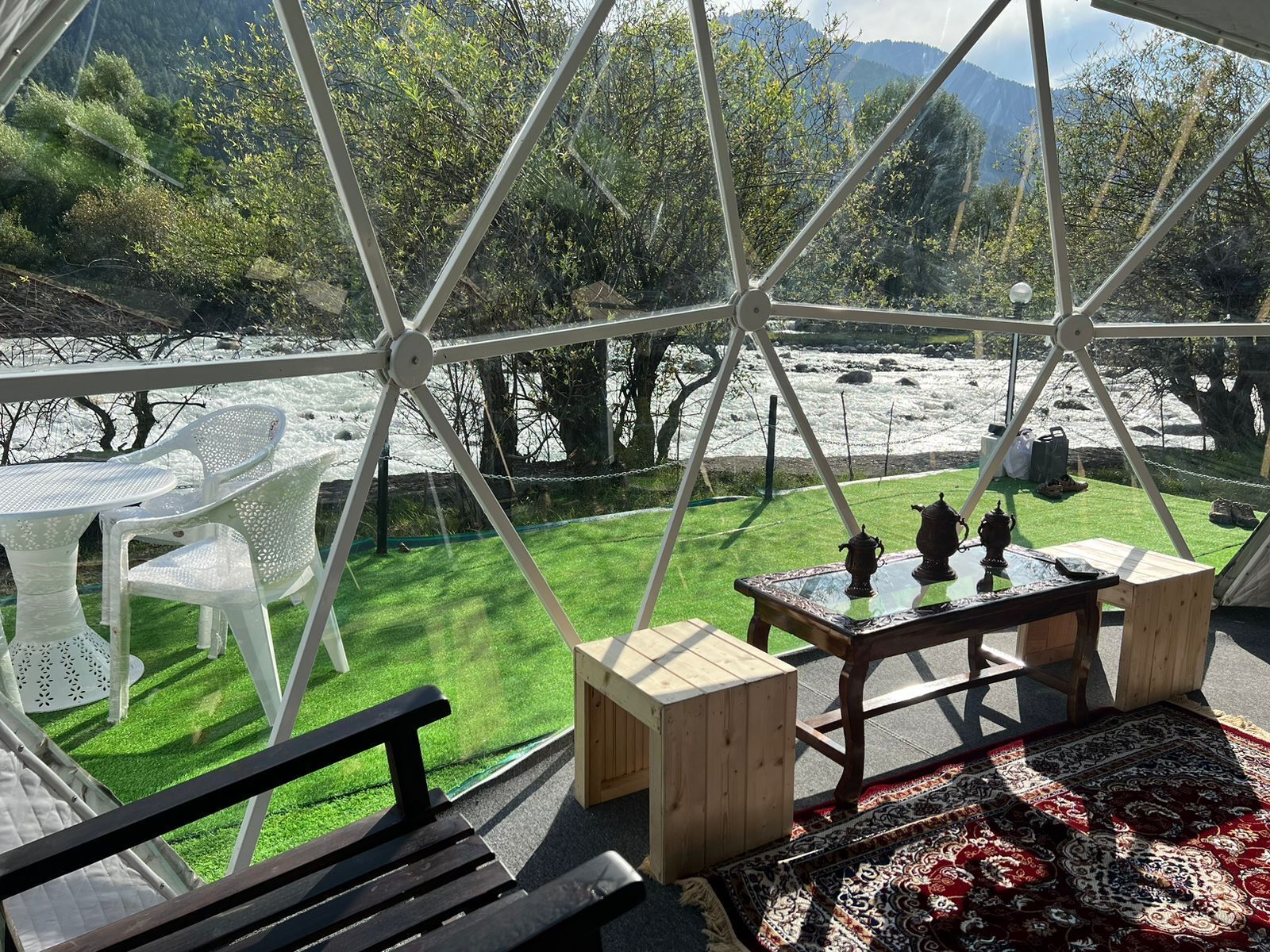 Premier Double Room, River View | Outdoor dining
