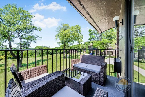 Modern Lake Geneva Condo With Pool and Patio