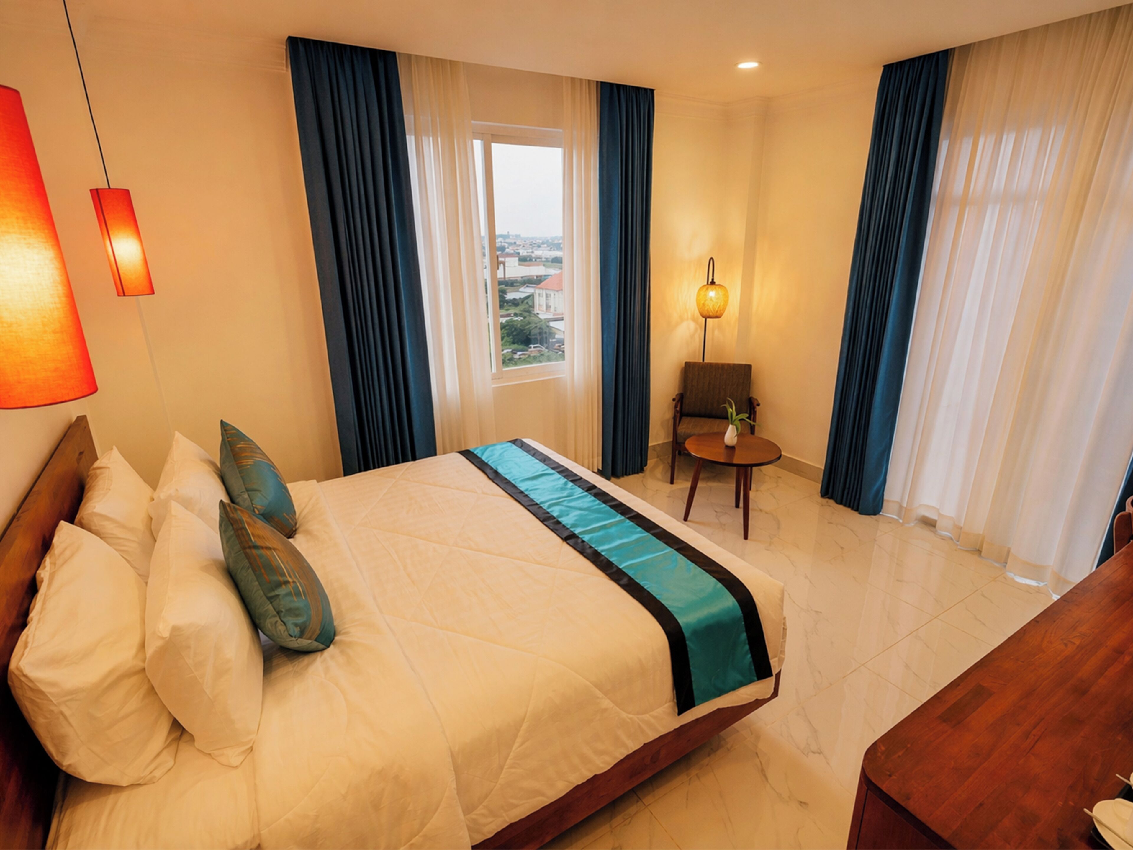 Deluxe Double Room, Pool View | City view