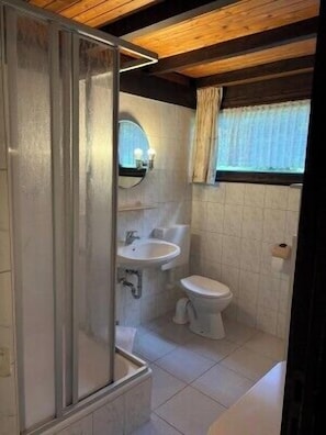 Shower, hair dryer