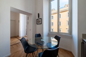 Dining - A bright and welcoming 60 square meters apartment, perfect for two people, located on the second floor of a period building with an elevator (NOT accessible to disabled guests).The property is located in the elegant Prati district, close to the Vatican C (Rome)